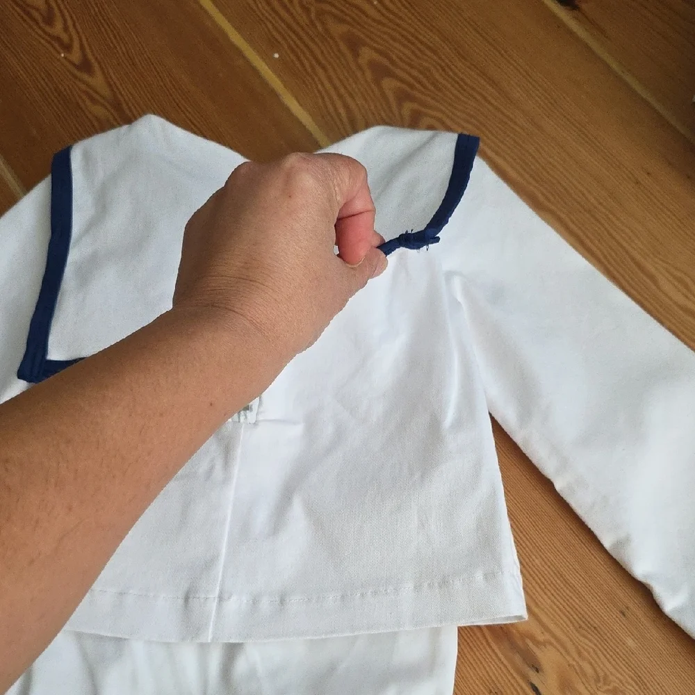 Nautical Sailor Costume for Kids - White and Blue - Picture 10 of 14
